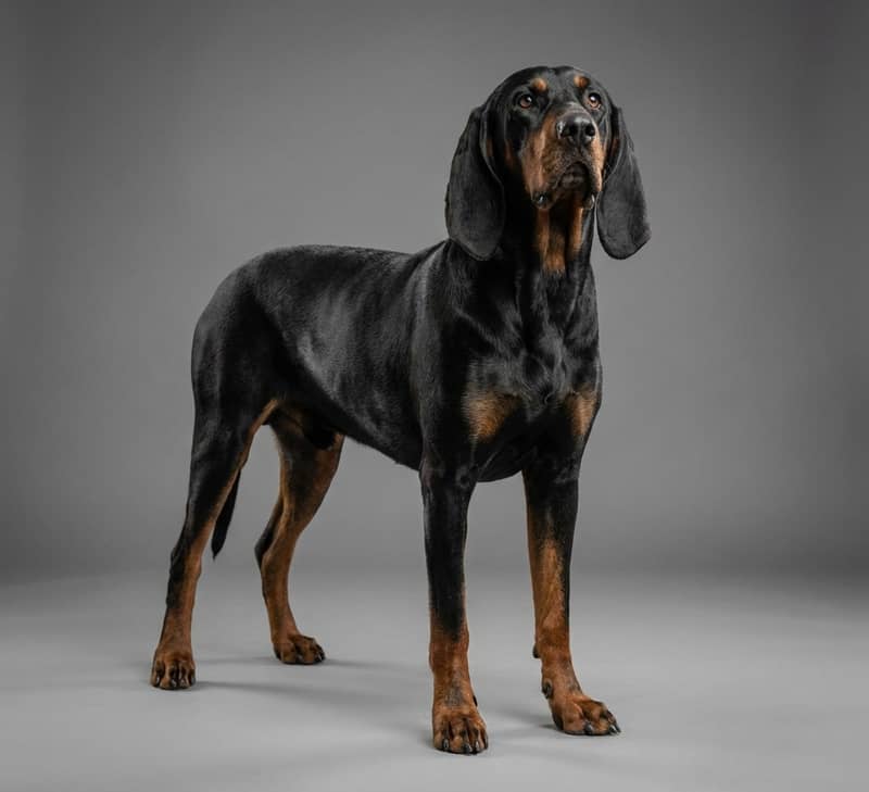 Coonhound noir et feu