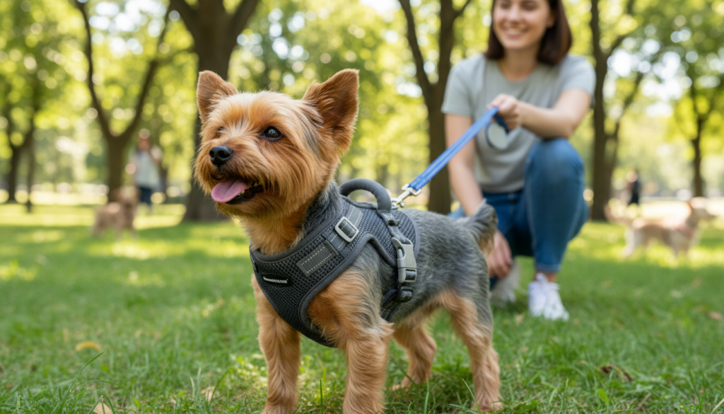 découvrez comment choisir le meilleur harnais pour votre yorkshire, alliant confort et sécurité pour garantir le bien-être de votre chien lors de toutes vos promenades.