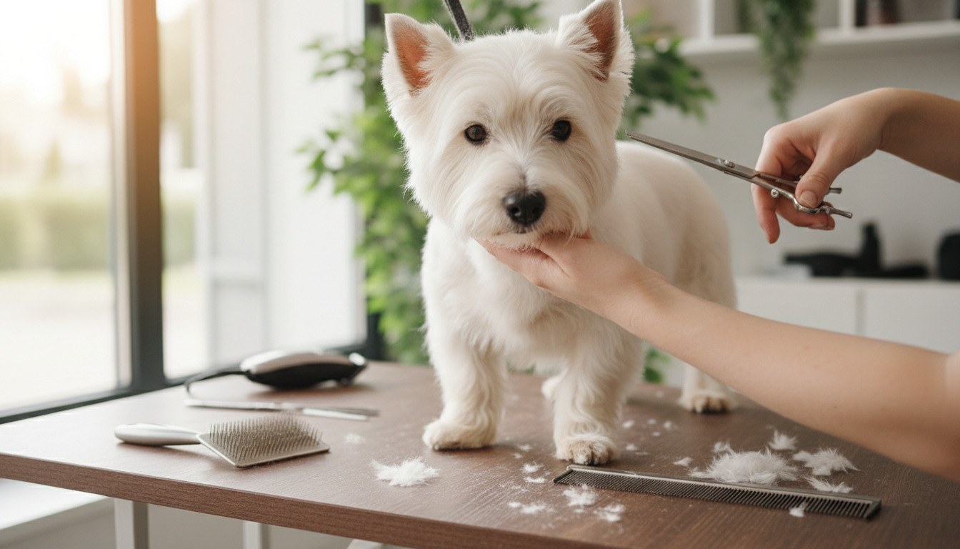 découvrez nos conseils pratiques pour bien couper et entretenir le pelage de votre westie, afin de garder son poil sain, propre et éclatant toute l'année.