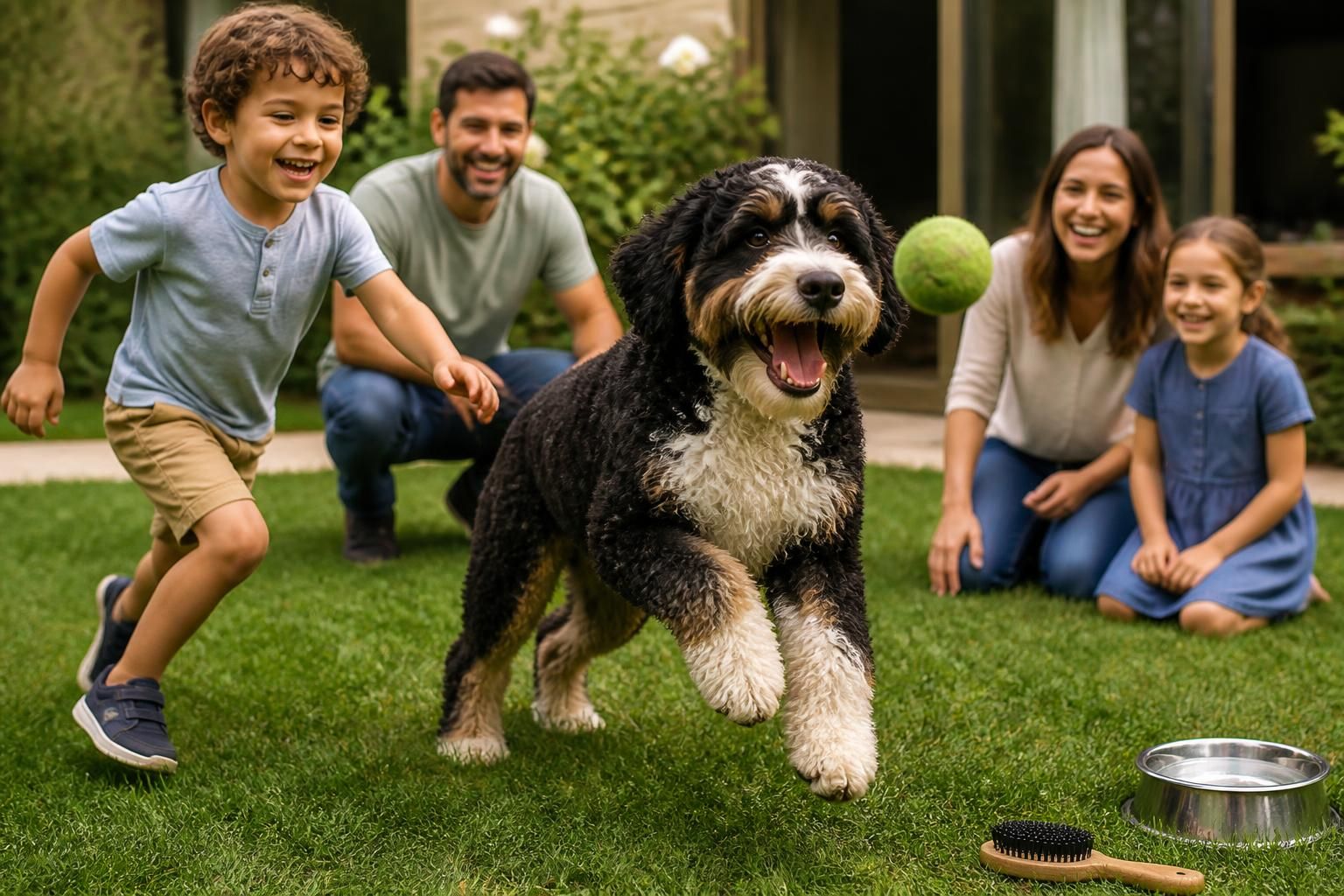 découvrez tout sur l'aussiedoodle adulte : sa taille, ses besoins en entretien, son niveau d'énergie et son comportement en famille pour bien l'accueillir chez vous.