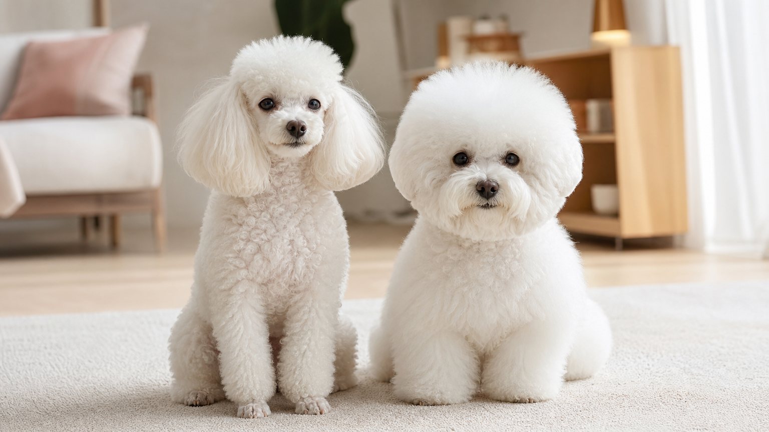 Caniche blanc ou bichon frisé : quelles différences ?