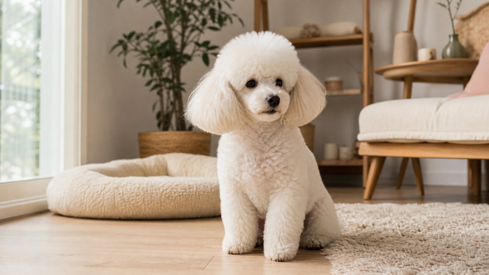 Caniche nain blanc : entretien, santé et vie en appartement