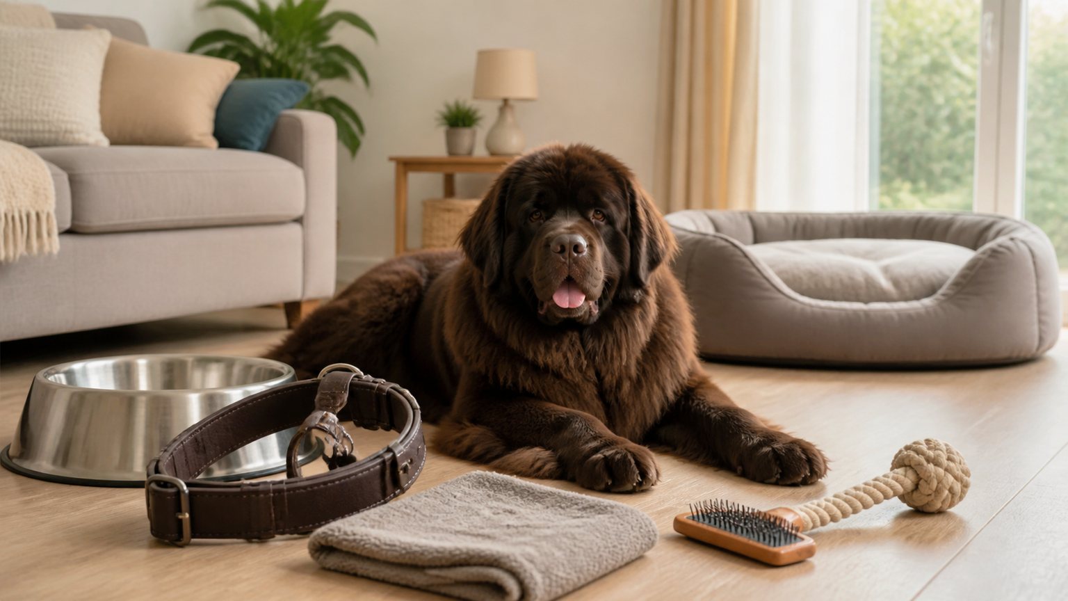 Accesorios XL para cuidar a un perro gigante en casa