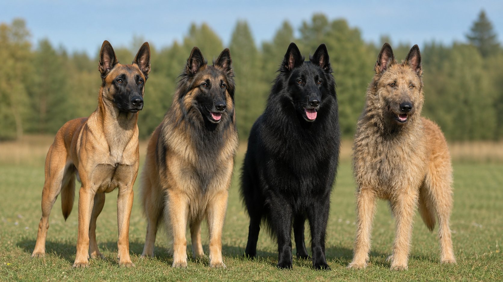 Malinois, Tervueren, Laekenois und Groenendael als Varietäten des Belgischen Schäferhunds