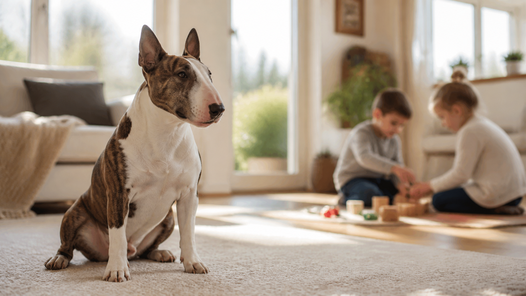 Bull Terrier avec enfants : caractère, limites et éducation