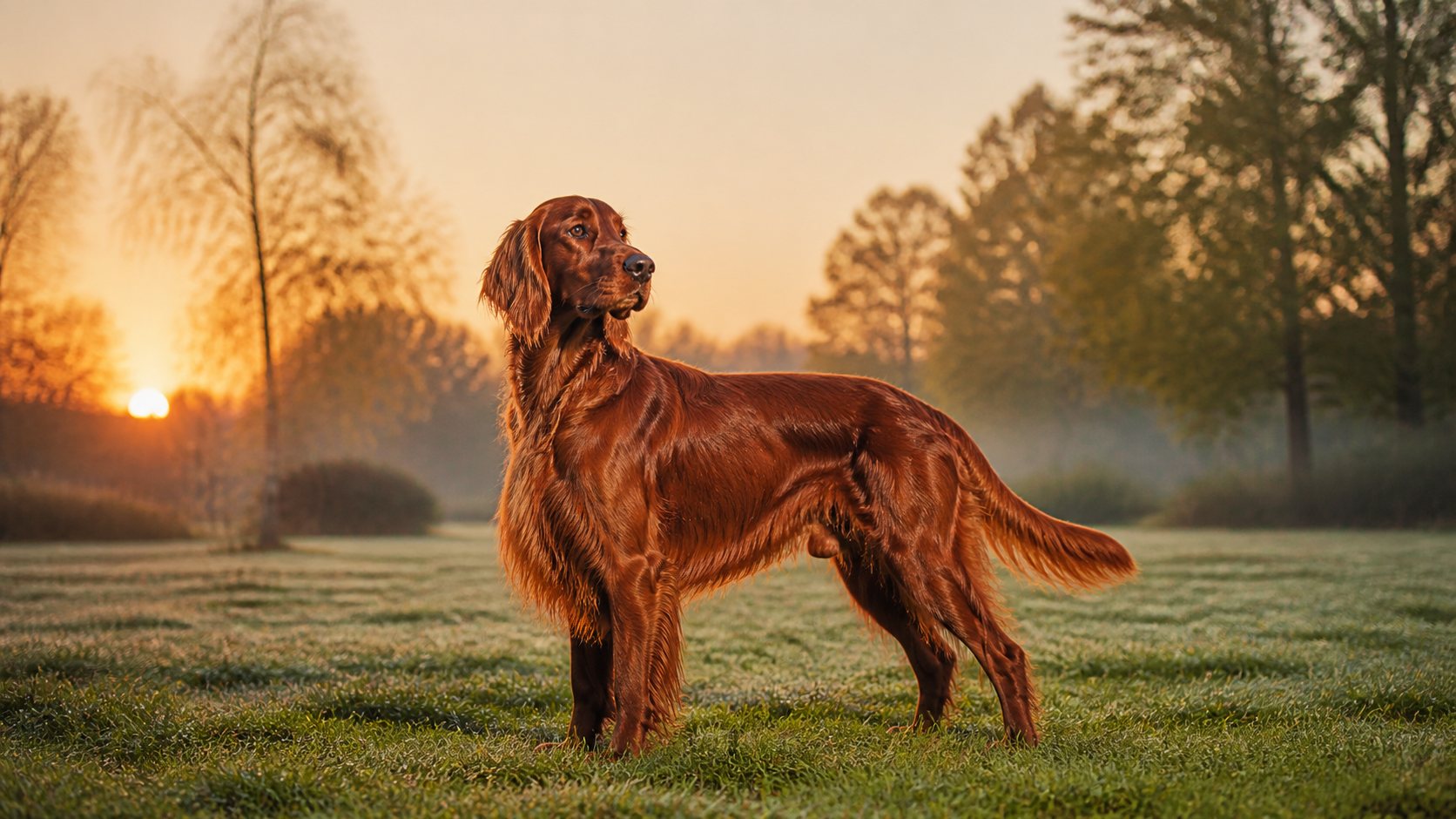 Setter Irlandais rouge : prix, santé et entretien du pelage
