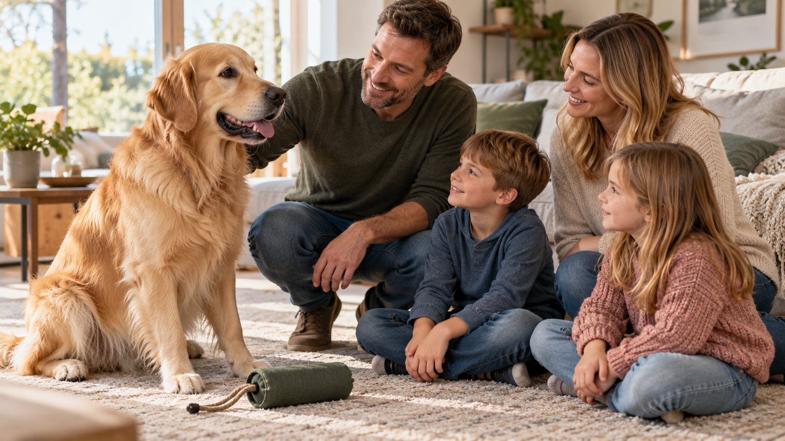 Golden Retriever Charakter: Familie, Erziehung und häufige Fehler